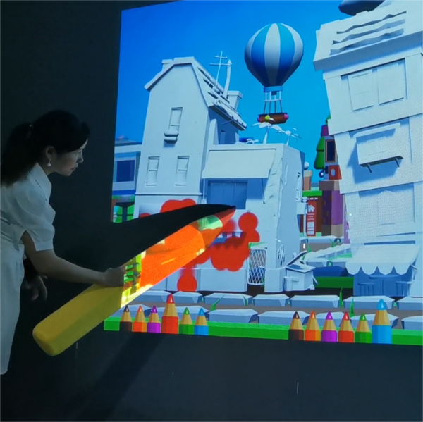 interactive wall mapping projector games