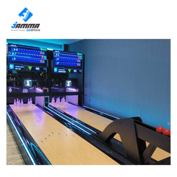 Interactive projection machine for bowling lanes